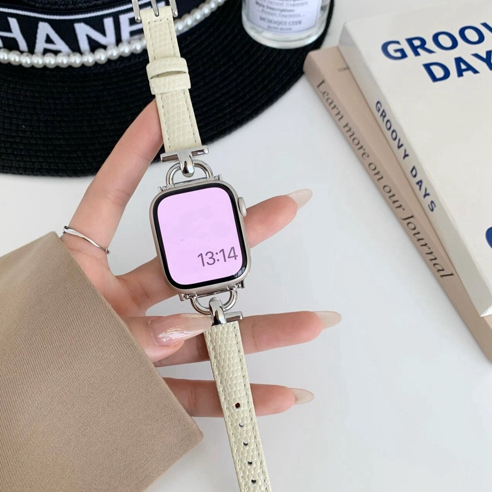 Para Apple Watch band mujer Serie Ultra 10/9/8/7/6 38mm 40mm 41mm 42mm 44mm 45mm 46mm Correa de cuero