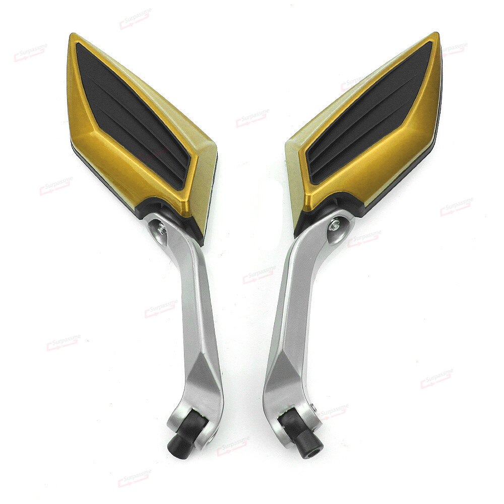 For Suzuki GSX 600 F GSR 600 750 Bandit 650 125 Universal Motorcycle Rearview Mirror Cafe Racer Scooter Aluminum Side Mirrors: Gold