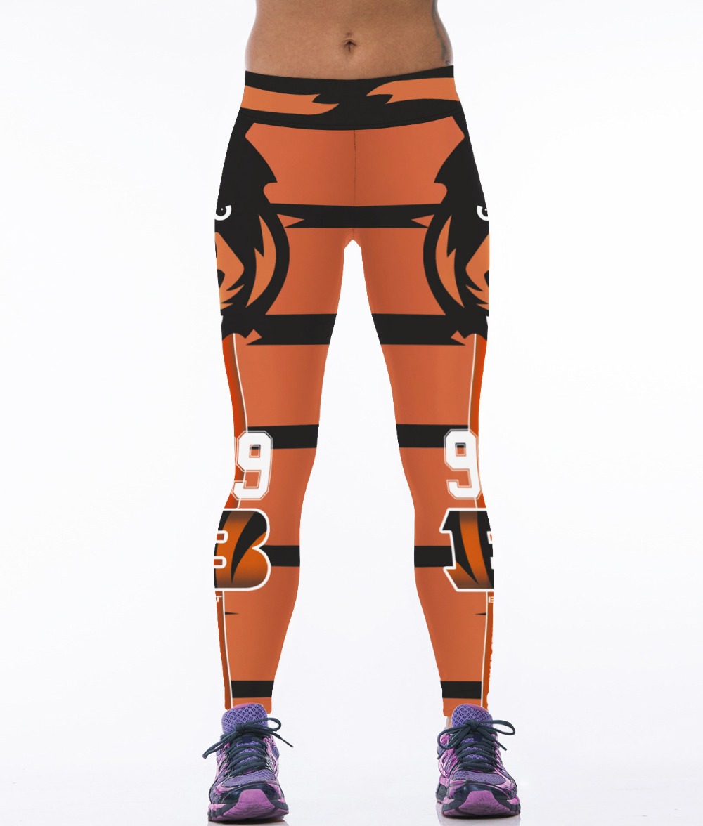 3 Patronen Bengaalse Tijger Afdrukken Oranje Vrouwen Running Broek Wit Zwart Hoge Elastische Vrouwen Leggings