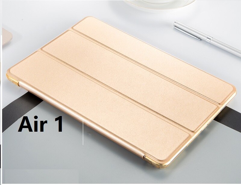 Weiche für iPad Air 2 Air 1 Fall Silicon Smart Stoßfest A1474 A1566 Fall für iPad Air 2 1 5 6 smart Cover Auto-Sleep/Wake up: Air 1 Golden