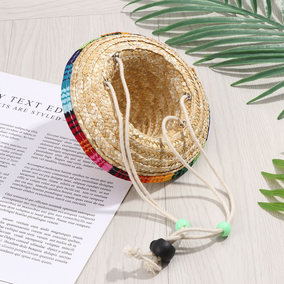1pc justerbare flerfarvede trim sjovt hundekostume sombrero hat mexicanske festartikler til hunde festdekoration sommer