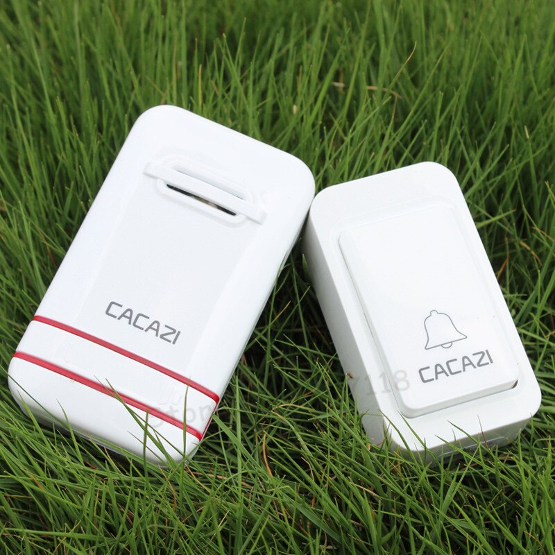 Eu-pistoke kotiin vedenpitävä langaton ovikello ei tarvitse paristokäyttöinen sähköinen ovikello 1 painikkeella +3 vastaanotinta 1 v 3