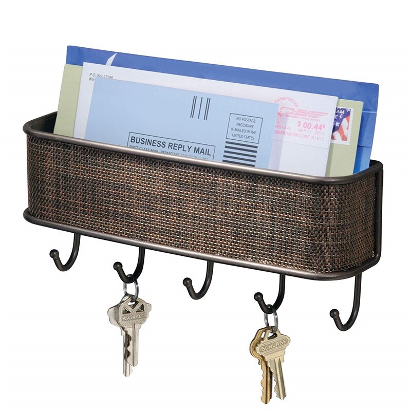 Porte-Clés Organisateur Avec 20 Boucles - Système De Glissières Pour Clés - 1 Pièce Bronze - Neuf Uxcell