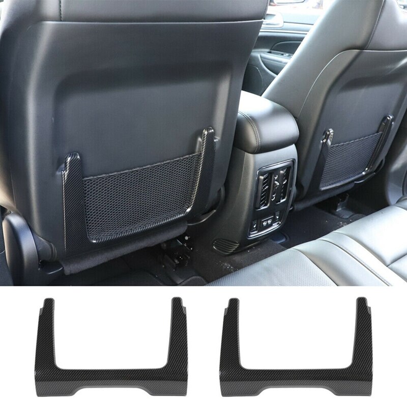 for Jeep Grand Cherokee Seat Back Storage Frame Cover Trims Car Styling Accessories 2Pcs