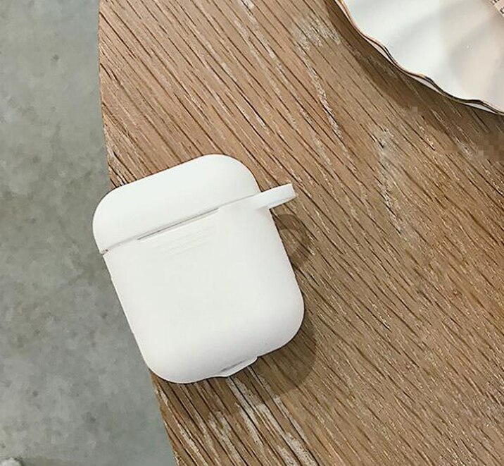 Per airpods 2 Caso Sveglio Del Fumetto Del Gatto Coperchio di Protezione con una Bella cordino Caso della copertura del silicone Per l'aria baccelli Auricolare Senza Fili capa: WHITE