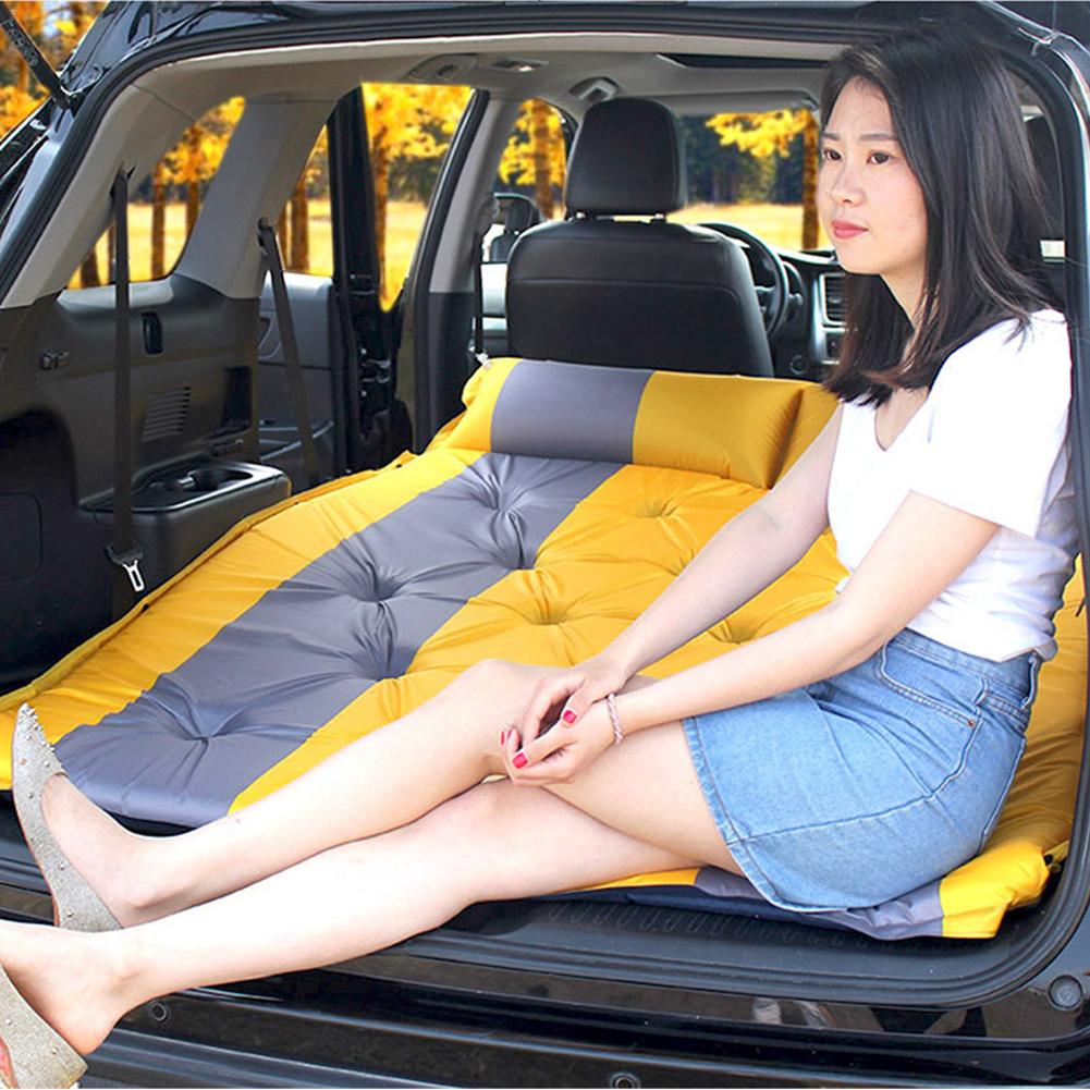Automatic Air Mattress Car Bed Camping Air Mattress Auto Sleeping Cusion Blow Up Bed Inflatable Travel Mattress Raised Airbed