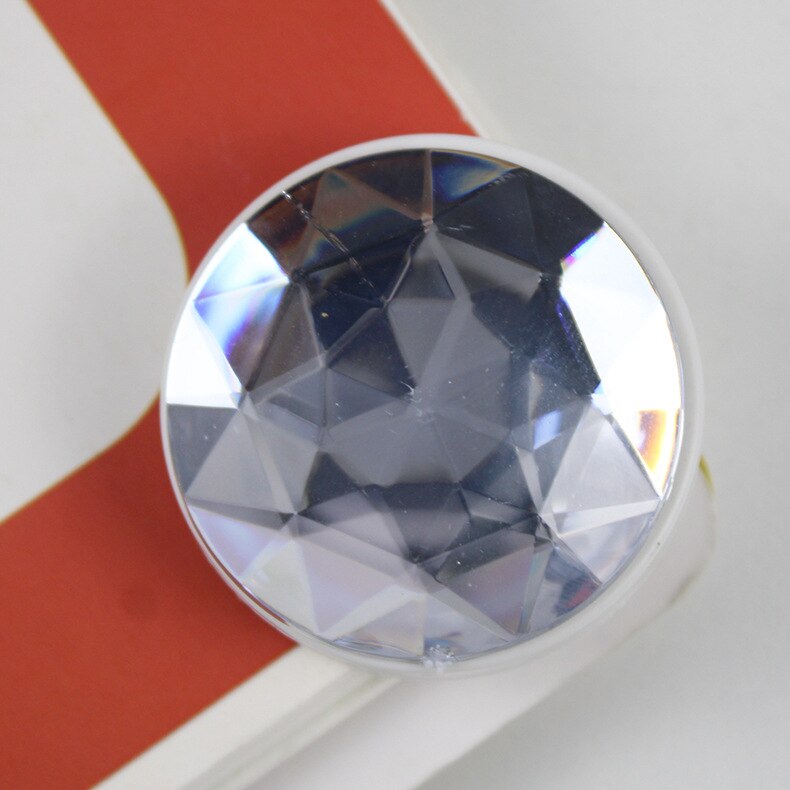 Fold diamond mobiltelefon ringhållare fingergrepp ring mobil expanderande telefonhållare för iphone hållare stativ fäste: Silver-