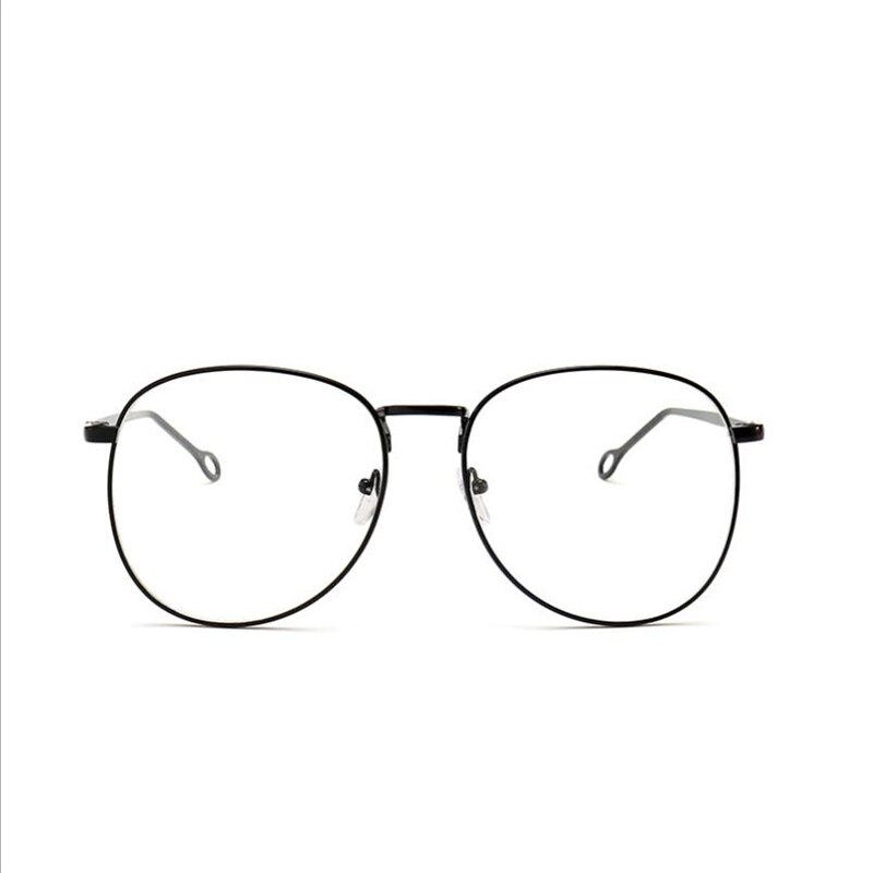 Occhiali da computer ovali con montatura in metallo di moda per personalità unisex anti-UV donna uomo occhiali da vista occhiali finti