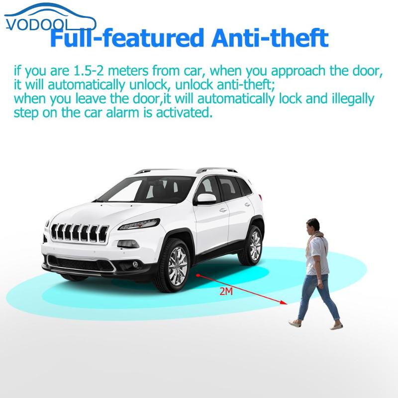 9pcs/set Car SUV Keyless Entry Engine Start Alarm System Push Button Remote Starter Stop Auto Car Accessories