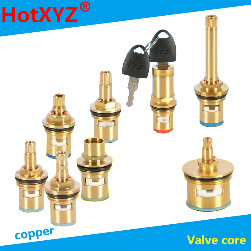 Faucet copper valve core and cold water fast opening triangle valve switch ceramic valve core copper head repair parts