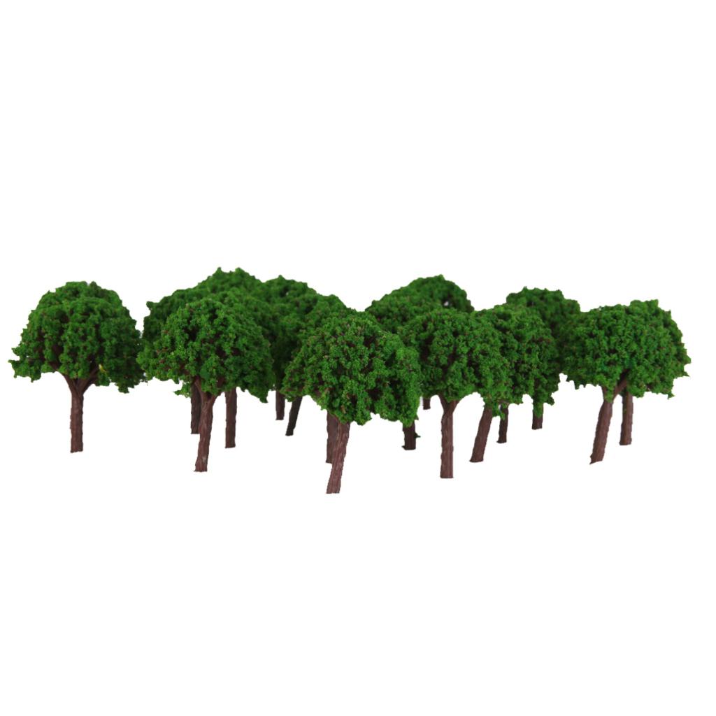 50pcs Trees Model Forest Plants Making Accessories Z T Scale Train Railway Railroad Scenery Diorama or Layout