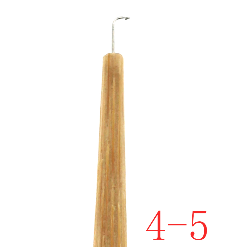 Aiguille de ventilation pour perruque, poignée en bois, outils pour la fabrication de Crochet, 10 pièces: 4-5
