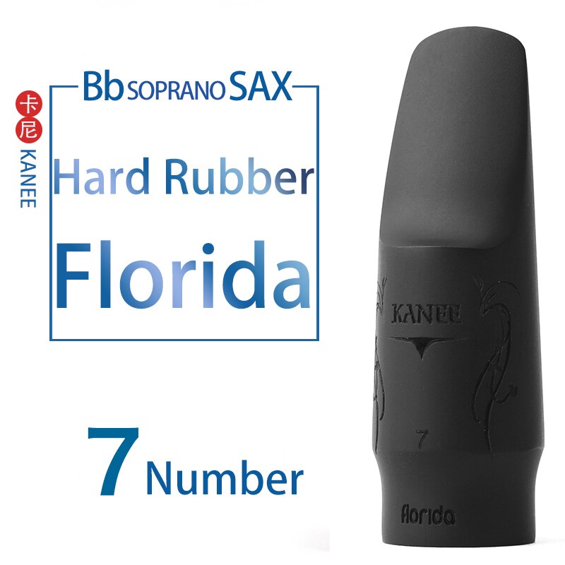 KANEE Hard Rubber mouthpiece Eb Alto Bb Tenor Bb soprano Saxophone mouthpiece Pop/Jazz: soprano FL 7