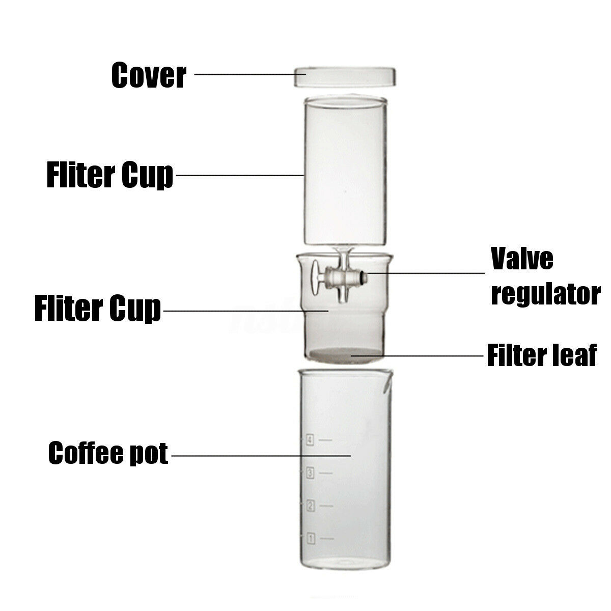 -400ml 5 kopp holländskt kaffe kallt vatten glas droppis maker brygg maskin hemmakontor
