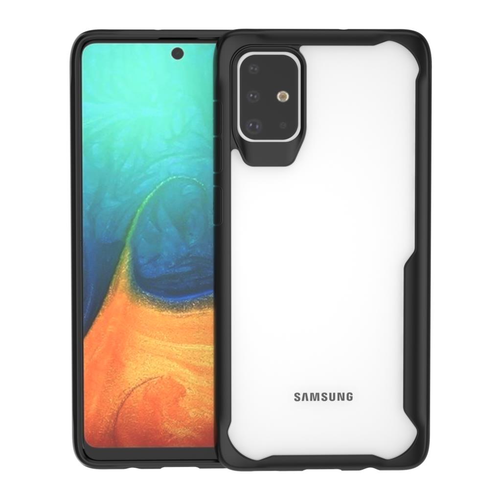 KEYSION Shockproof Case for Samsung Galaxy A51 A71 A70S A50 A30S A20S A10S Transparent Phone Cover for Samsung S10 Note 10 Plus: for Samsung A71 / Black