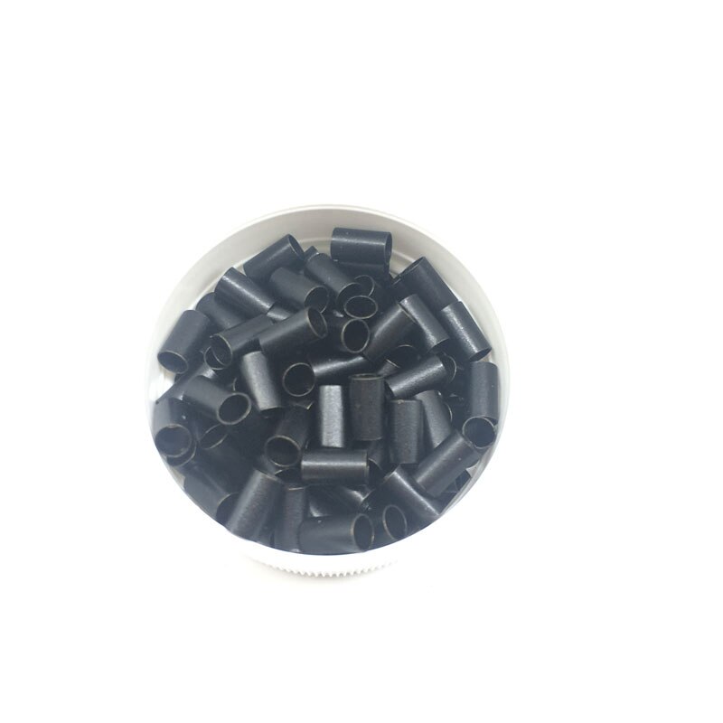 1000 stks Koperen Buis Kralen Micro Link Rings Gevoerd voor Hair Extensions 343060mm Rechte Koper Micro Kralen