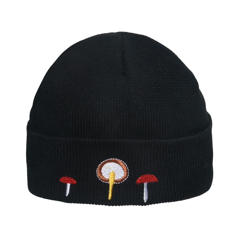 Foxmom – bonnet en forme de champignon noir et blanc pour femme, joli chapeau d&#39;extérieur pour l&#39;hiver, nouveauté: D