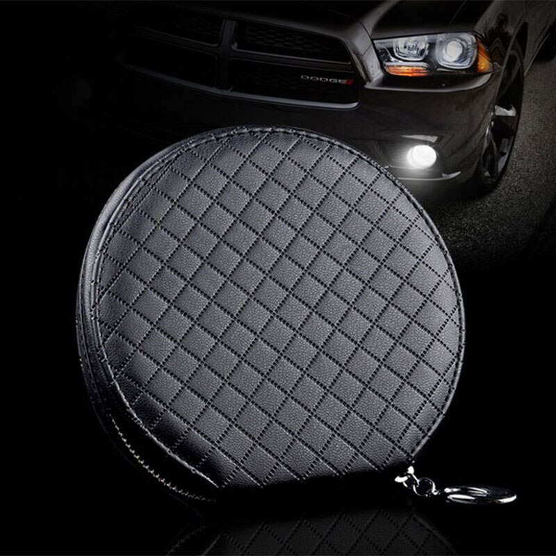 Ymjywl Neue Auto Gitter CD fallen Für DVD Kasten Automobil Liefert Speicher Kasten Hause Auto Halfter Leder CD Tasche