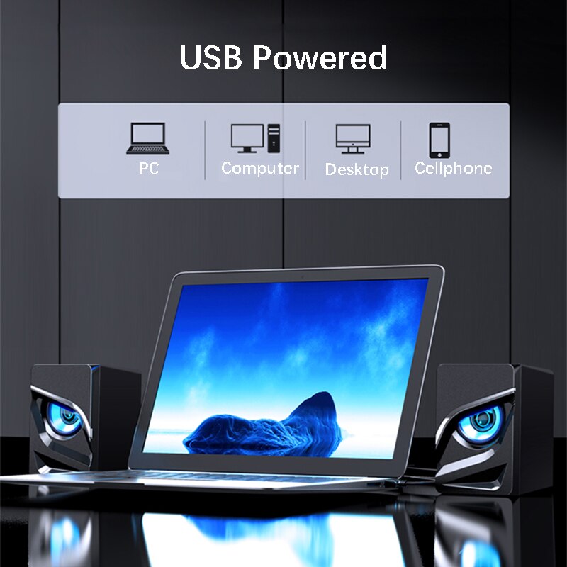 Bluetooth verdrahtet Mini Computer Lautsprecher Bass Hörner für Laptop Schreibtisch Telefon Leistungsstarke Lautsprecher USB AUX Audio- Multimedia Lautsprecher