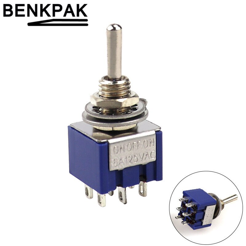 Miniature Toggle Switch Single Pole Double Throw ON-OFF-ON /ON-ON 6mm Mounting MTS-102 103 202 203