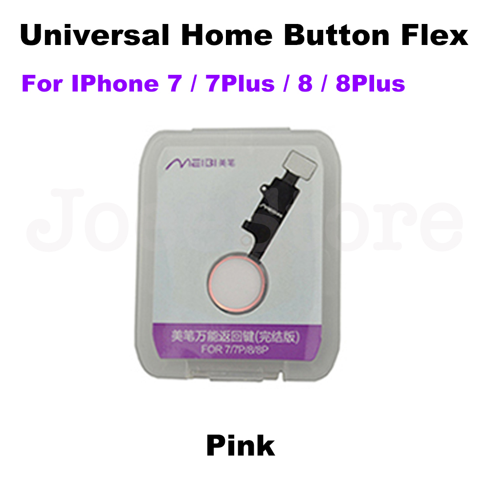 Botón de inicio flexible para IPhone 7, 7Plus, 8, 8Plus, SE2020, llave principal Universal, funciones de retorno trasero, Cable conector sin ID táctil: Rosa