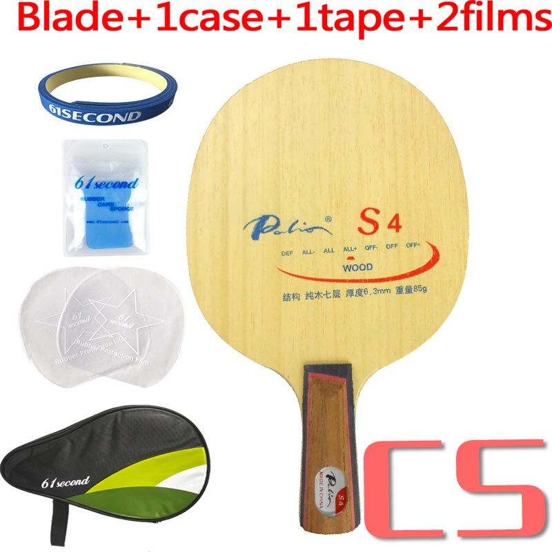 Palio S4 (S 4, S-4) table tennis / pingpong blade: CS with HM case