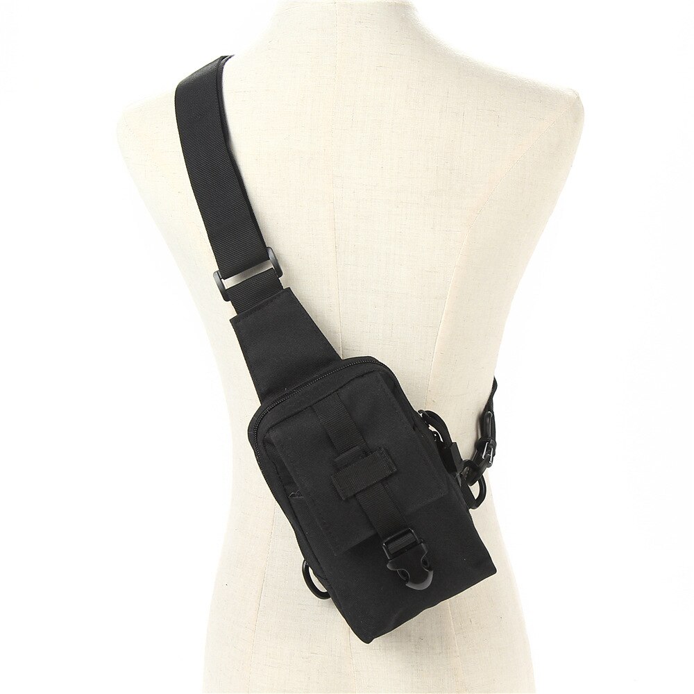Bolsa pequeña de pecho para ventilador del ejército, bolso cruzado de hombro para exteriores, bolsa táctica para el pecho, bolsa de mensajero
