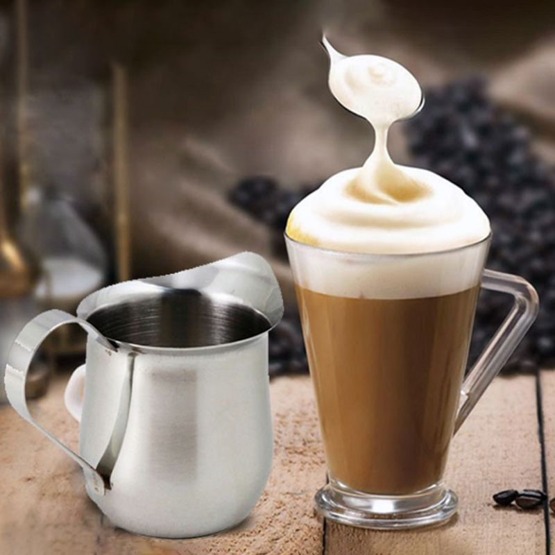 Rostfritt stål mjölk kaffe latte skummande konstkanna kanna mugg muggmaskin kökshantverksverktyg