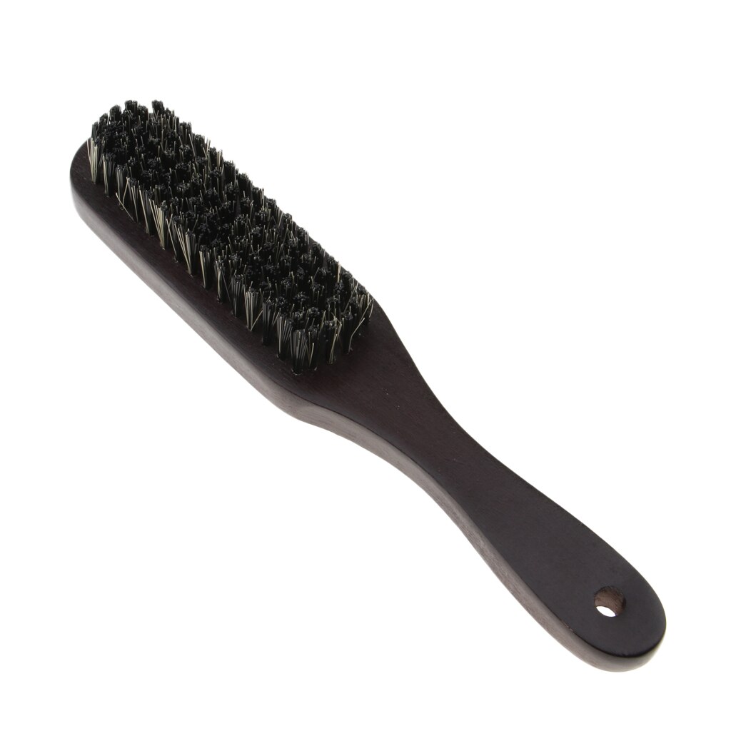 Hombres barba cepillo cerdas naturales pelo bigote cepillo de afeitar cepillo de madera dura