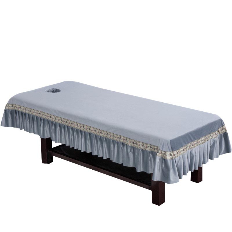 Wysokiej jakości holenderski kaszmirowy salon kosmetyczny pościel spa masaż łóżko zabiegowe stół arkuszy pełna pokrywa z spódnica
