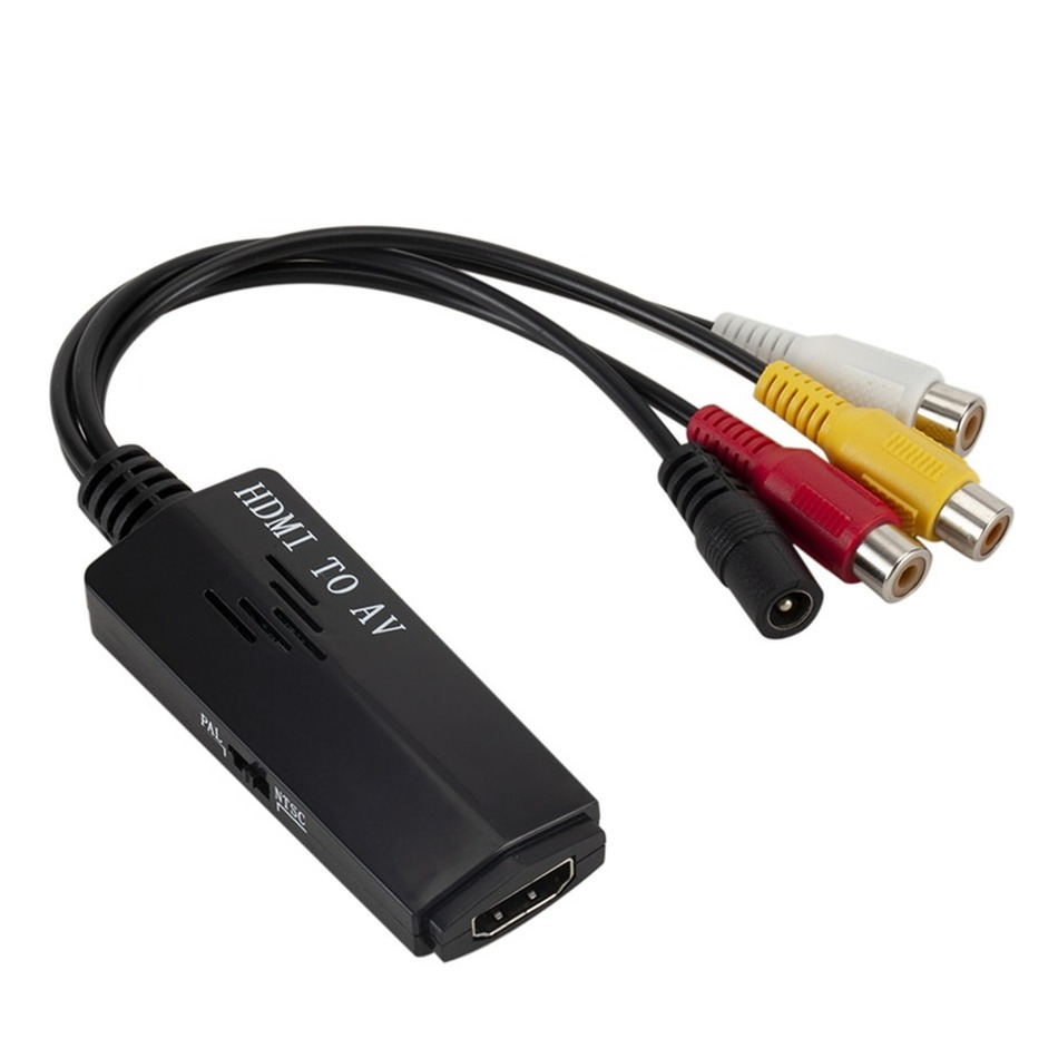 WVVMVV cavo da HDMI a RCA convertitore Video/Audio HD 1080P convertitore da maschio a RCA AV per HDTV DVD TV Short ZF