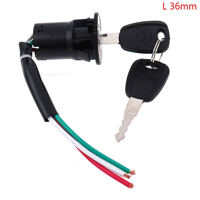 1 SET Universal Motorcycle Motorbike Ignition Switch Key with Wire for Scooter Accessories: l