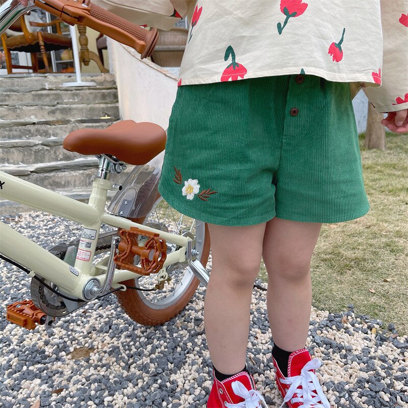CONJUNTO NIÑA CAMISA CUADRITOS PANTALON PANA main image 0