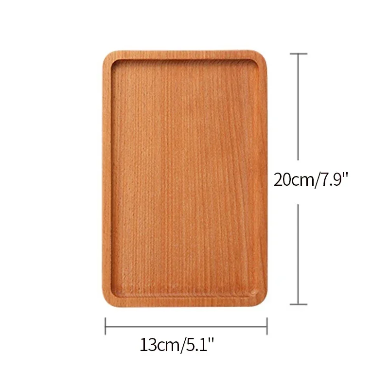 Nordic Decoratief Dienblad Houten Dienblad Retro Ronde Serveerschaal Fruit Dessert Opbergbakken Koffiekopje Mat Pad Home Decor Mohamedajuan: MULTI