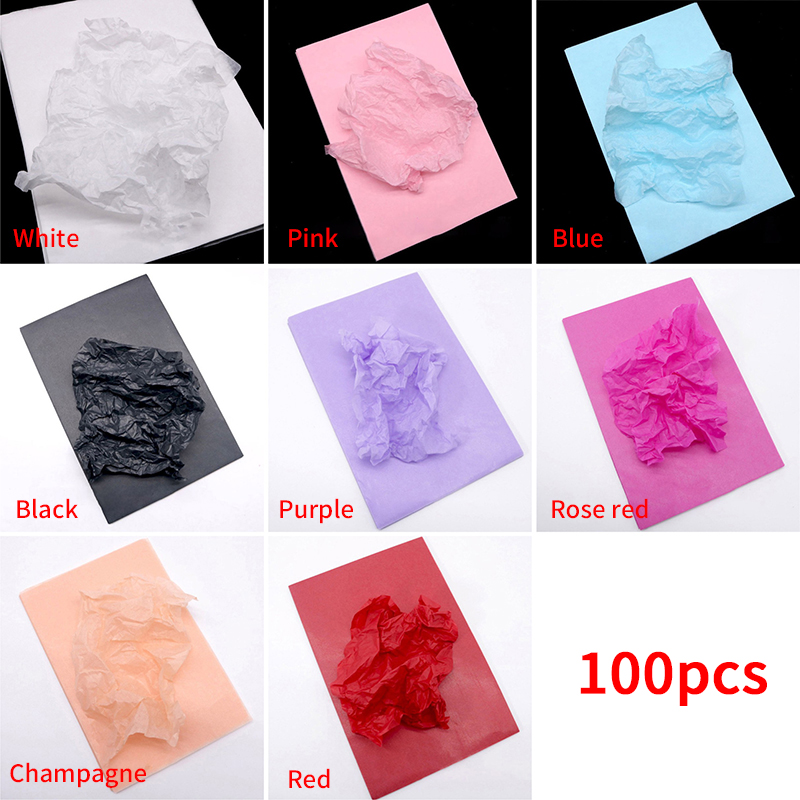 100 fogli/pacco fodera in carta velina per abbigliamento camicia scarpe fai da te fatti a mano A4 traslucido carta da imballaggio per vino confezione regalo