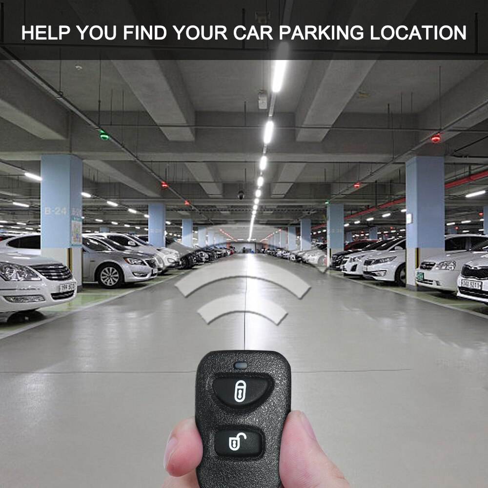 Universal 12V Car Auto Strt Stop Button Remote Central Kit Door Lock Keyless Entry System with 2 Remote Control Flash Alert F07