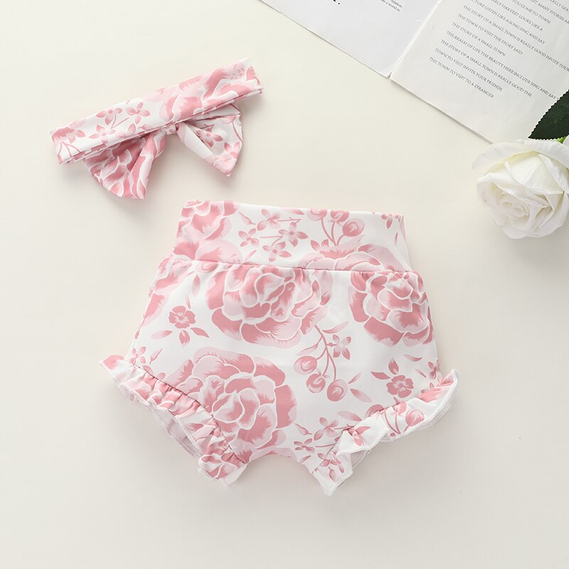 Novo 2 pçs/set bebê meninas leopardo shorts de algodão infantil crianças babados calças curtas verão conjunto roupas