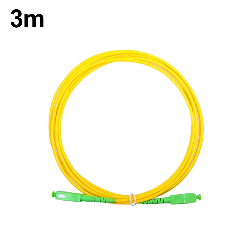 10pcs/bag Sc Apc 3m Simplex Mode Fiber Optic Patch Cord Cable Sc Apc 2.0mm Or 3.0mm Ftth Fiber Optic Jumper Cable: yellow 3m