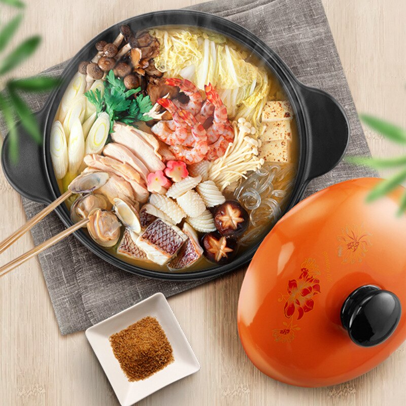 High Temperature Resistant Earthenware Soup Pot Soup Casserole Ceramic Open Flame Household Gas Clay Pot for cooking