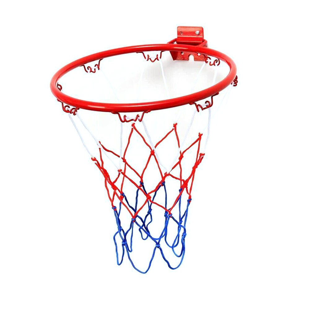 Aro de acero para colgar de baloncesto montado en la pared con malla para espacios deportivos con tornillo de red para niños y niñas, deportes de interior al aire libre de 25CM