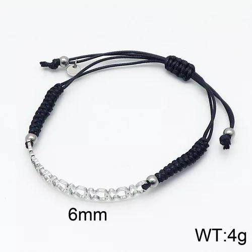 Mash Bear Bracelet Jewelry for Women Girls Stainless Steel Bear Accessories Leather Braided Bracelet: sliver