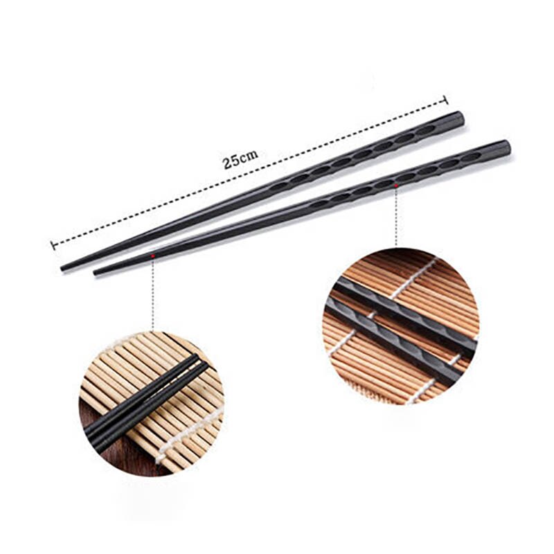 Palillos de metal antideslizantes para Sushi, utensilios de cocina reutilizables de estilo japonés/chino, bonito en blanco y negro, 1 par: 25cm water ripple