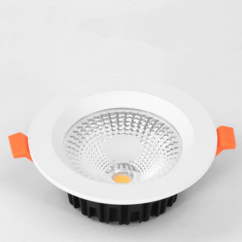 Indbygget blændfri led-cob-spotlight 7w 18w 24w dæmpbar 110v 220v lofts-downlight 5w 7w 10w 12 wtil entré, arbejdsværelse, butiksbelysning