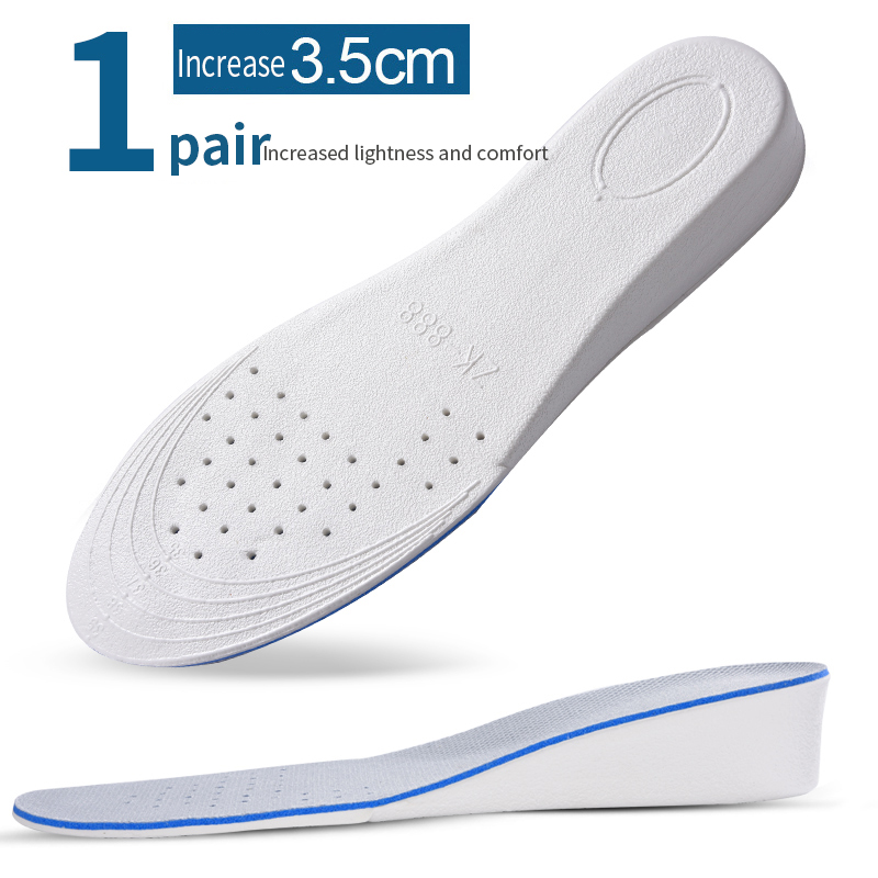 Height Increase Insoles for Women Men Invisiable Boost 1.5-3.5cm Breathable Orthopedic Elevator Insoles Shock Absorption Pads: green / 0