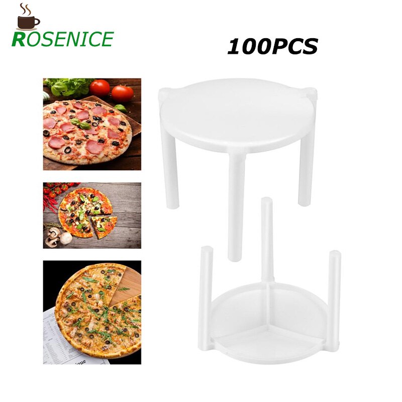 100 stk pizza saver stand hvid plast stativ stak til restaurantcontainer