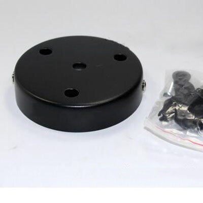 ASCELINA modern Multi ceiling rose pendant light ceiling canopy vintage ceiling plate base lamp light fixtures lampara de techo: 4 holes  black