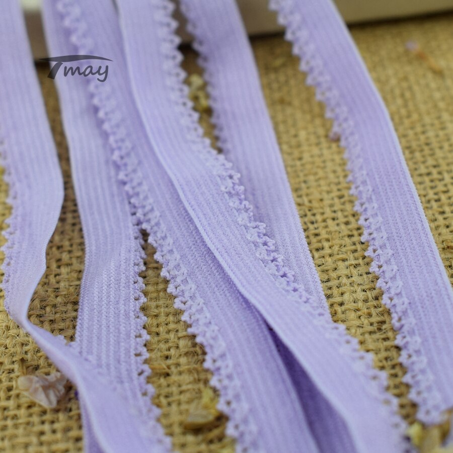 #272 zachte aanraking! mooie lila kleur elastische banden rekbare kanten rand 8 meter/partij rand baby ondergoed broek hoofdbanden gebruik