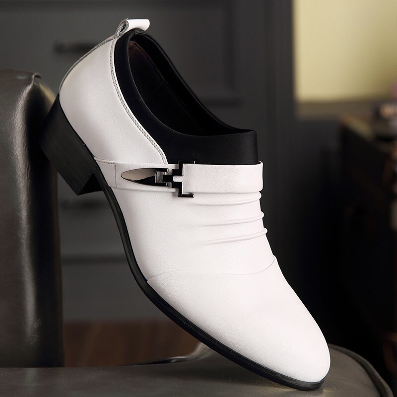 Mannen Formele Schoenen Bruidegom Jurk Schoenen Bruiloft Puntschoen Schoenen voor Man Business Schoenen Lederen Flats