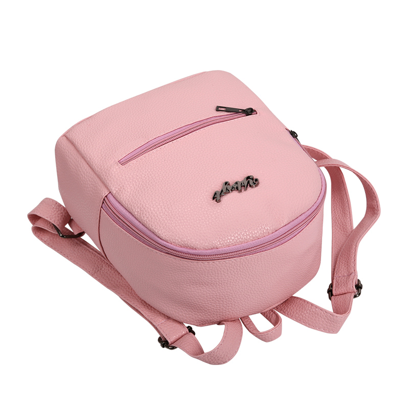 YBYT brand preppy style solid women kawaii rucksack simple lychee pattern ladies travel bag student school backpacks