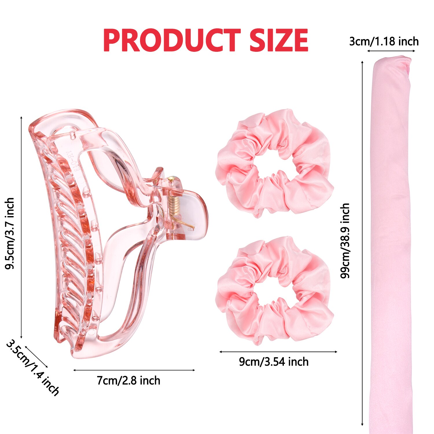 3/4pcs Heatless Lazy Curling Rod Headband Curler Set Soft Silk Ribbon Headband Wave Former Hair Curler Hair Styling Tools